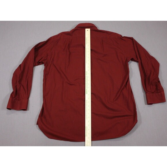 Charles Tyrwhitt Mens Button Down Shirt Long Sleeve Maroon Red Cashmere Blend XL - Picture 6 of 9